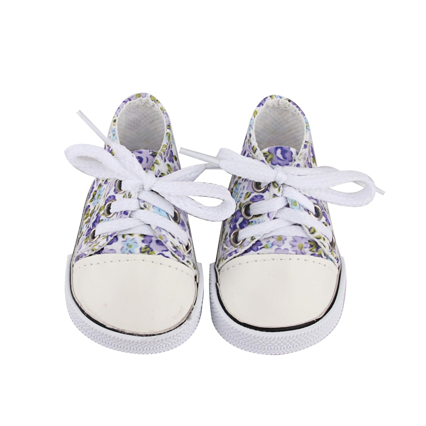 18 Inch Doll Canvas Shoes for 18 Inch American Dolls, Floral Upper and Lace Up Design, Available in 8 Patterns and Colors, for 18 Inch Girl Dolls and Other 18 Inch Doll Accessories