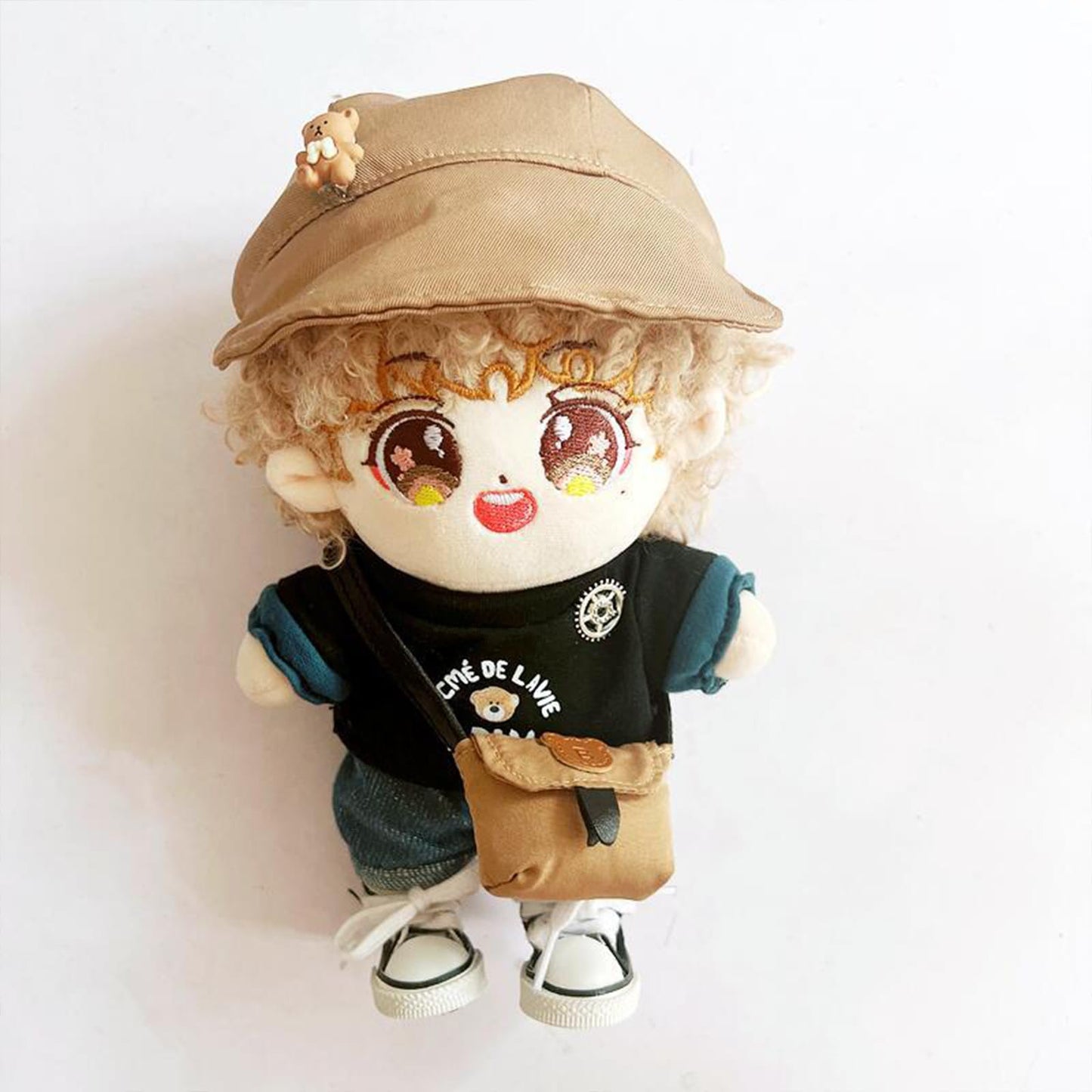 Plush Doll Clothes Set, Cute Kpop Doll Clothes for 20cm/8 inch Soft Dolls Stuffed Animals (B-5pcs)